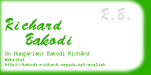 richard bakodi business card